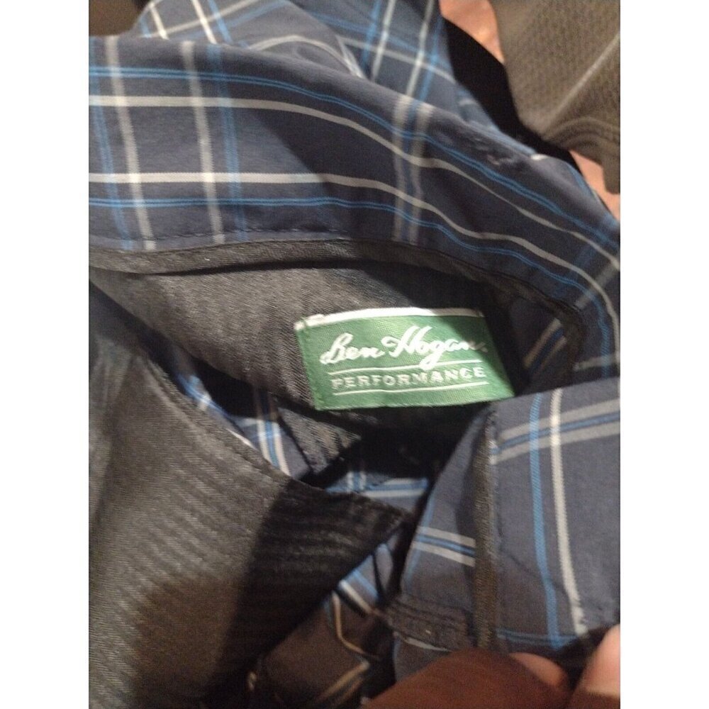 NWT Ben Hogan Men’s Performance Stretch Golf Navy Blue Plaid Shorts SZ 40 New - Picture 10 of 11
